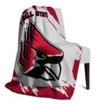 ball state cardinals splatter effect red blanket top rated