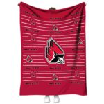 Ball State Cardinals Striped Pattern Red Blanket 1 ball state cardinals striped pattern red blanket best selling