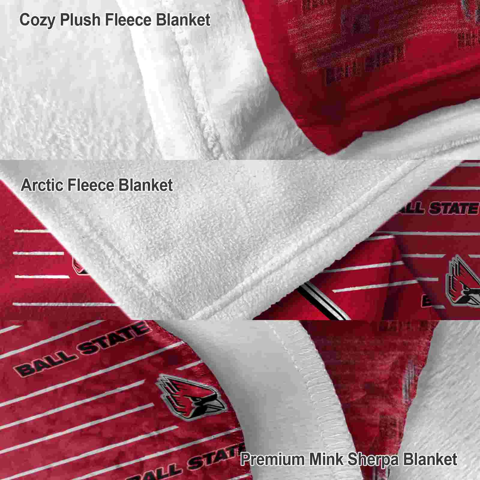 ball state cardinals striped pattern red blanket premium grade ball state cardinals striped pattern red blanket premium grade