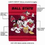 ball state cardinals three musketeers red blanket best selling