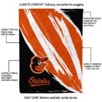 baltimore orioles brushstrokes orange white blanket new arrival