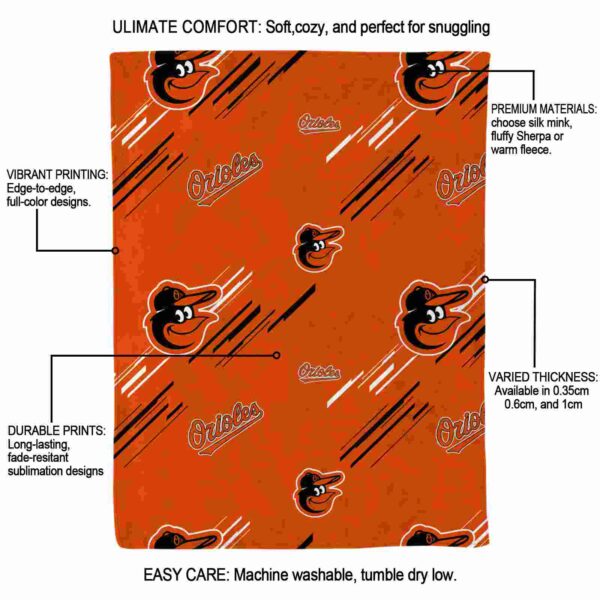 baltimore orioles fan spirit orange blanket new arrival