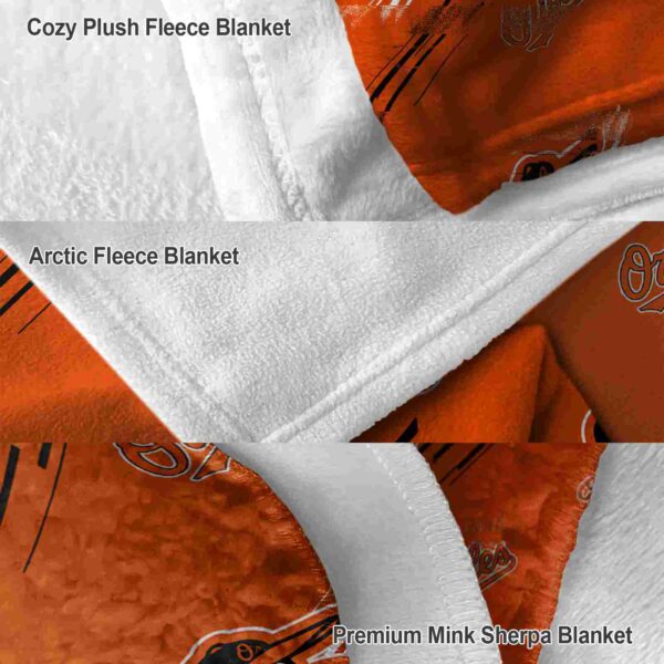 baltimore orioles fan spirit orange blanket premium grade