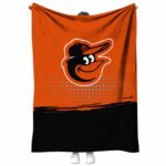baltimore orioles gradient dots orange blanket best selling