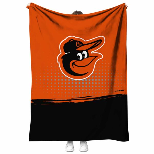 baltimore orioles gradient dots orange blanket best selling
