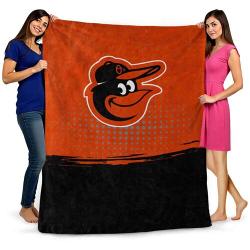 baltimore orioles gradient dots orange blanket fashion forward