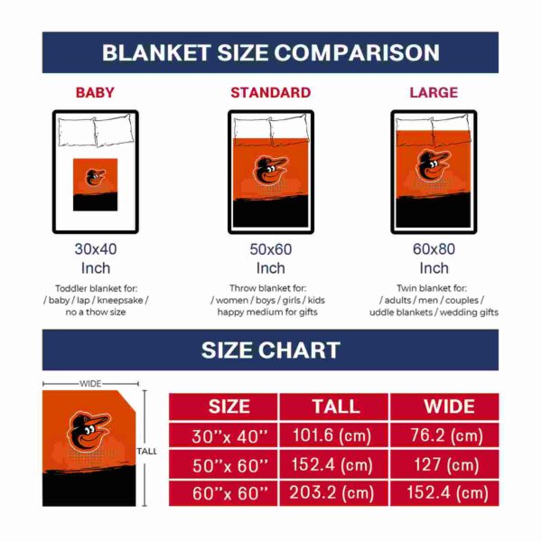 baltimore orioles gradient dots orange blanket trendy