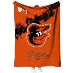 baltimore orioles grunge texture orange blanket best selling