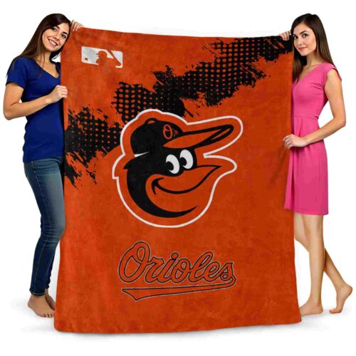 baltimore orioles grunge texture orange blanket fashion forward