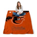 baltimore orioles grunge texture orange blanket best selling