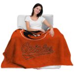 baltimore orioles grunge texture orange blanket best selling