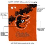 baltimore orioles grunge texture orange blanket best selling