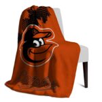 baltimore orioles grunge texture orange blanket best selling