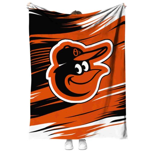 baltimore orioles paint streaks orange white blanket best selling