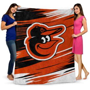 baltimore orioles paint streaks orange white blanket fashion forward