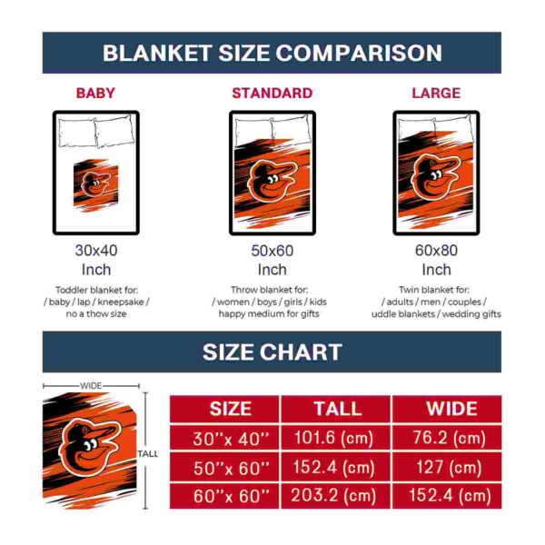 baltimore orioles paint streaks orange white blanket trendy