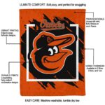 baltimore orioles splatter effect orange blanket new arrival