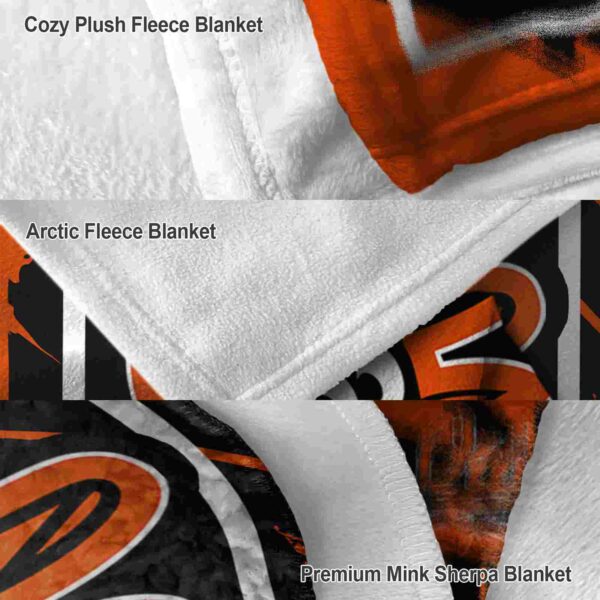 baltimore orioles splatter effect orange blanket premium grade