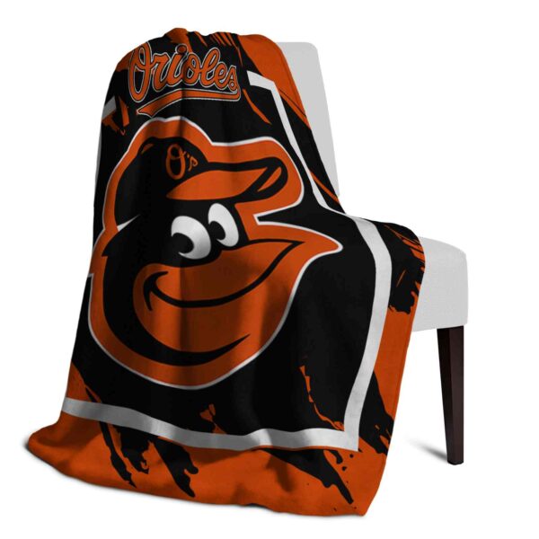 baltimore orioles splatter effect orange blanket top rated