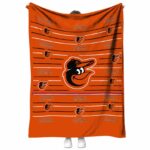 baltimore orioles striped pattern orange blanket best selling
