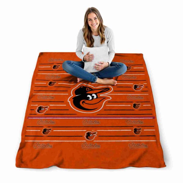 baltimore orioles striped pattern orange blanket high quality