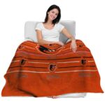baltimore orioles striped pattern orange blanket latest model