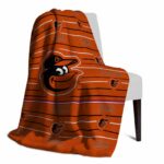 baltimore orioles striped pattern orange blanket top rated