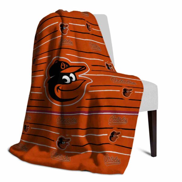 baltimore orioles striped pattern orange blanket top rated