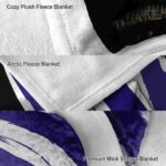 baltimore ravens brushstrokes purple white blanket premium grade