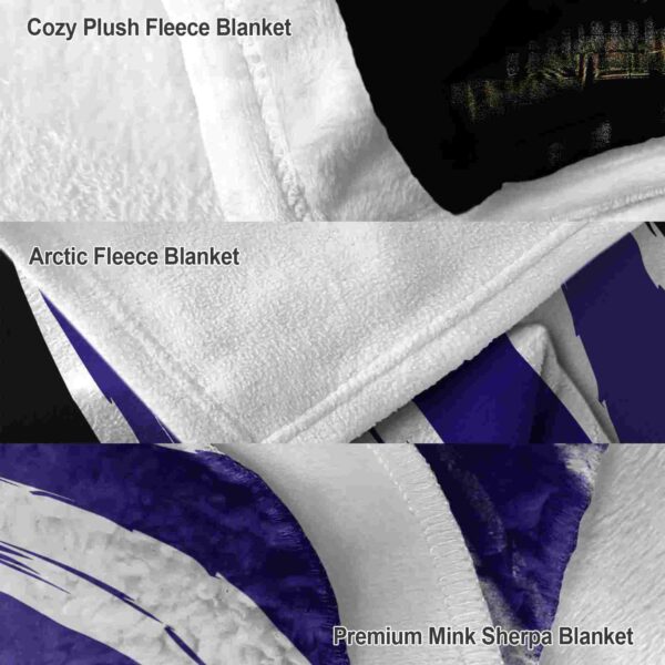 baltimore ravens brushstrokes purple white blanket premium grade