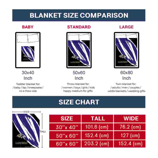 baltimore ravens brushstrokes purple white blanket trendy