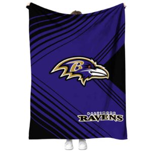 baltimore ravens diagonal stripes purple blanket best selling