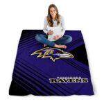 baltimore ravens diagonal stripes purple blanket best selling