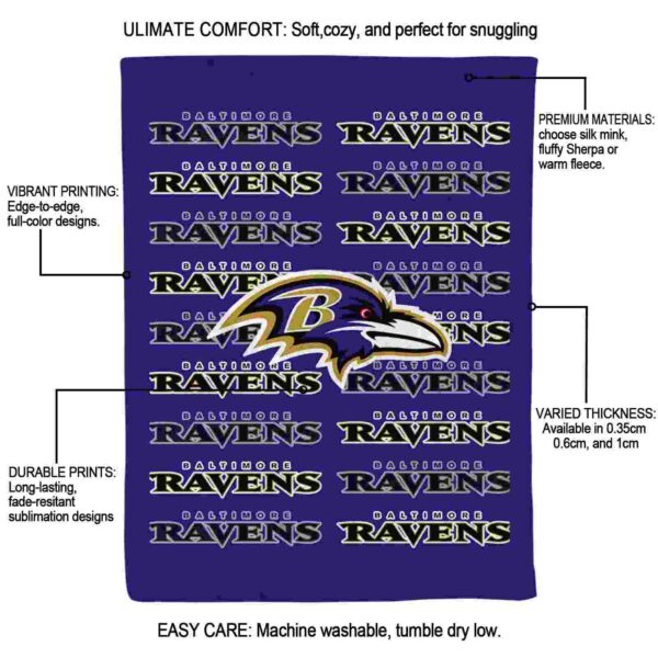baltimore ravens fan pride purple blanket new arrival