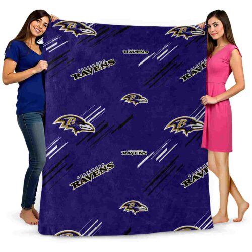 baltimore ravens fan spirit purple blanket fashion forward