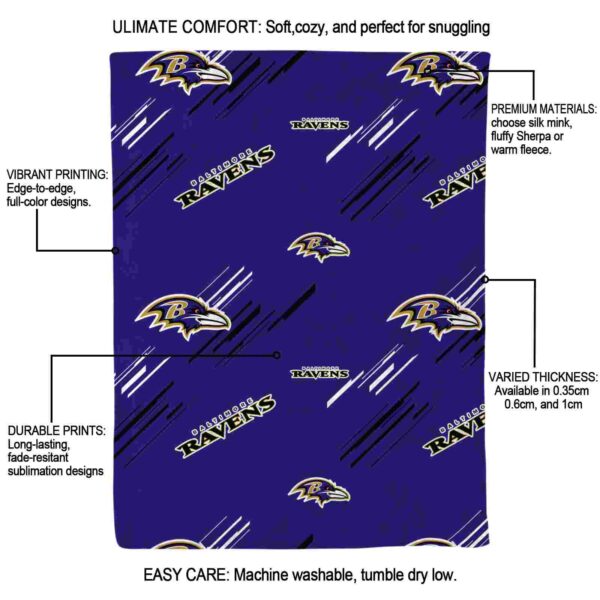 baltimore ravens fan spirit purple blanket new arrival