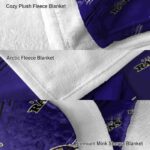 baltimore ravens fan spirit purple blanket premium grade