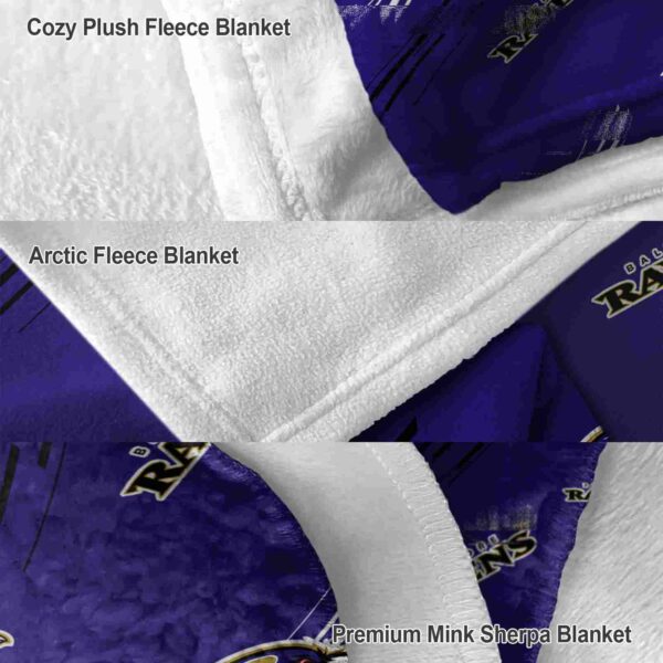 baltimore ravens fan spirit purple blanket premium grade