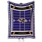 baltimore ravens football field purple blanket best selling