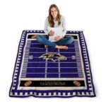 baltimore ravens football field purple blanket high quality