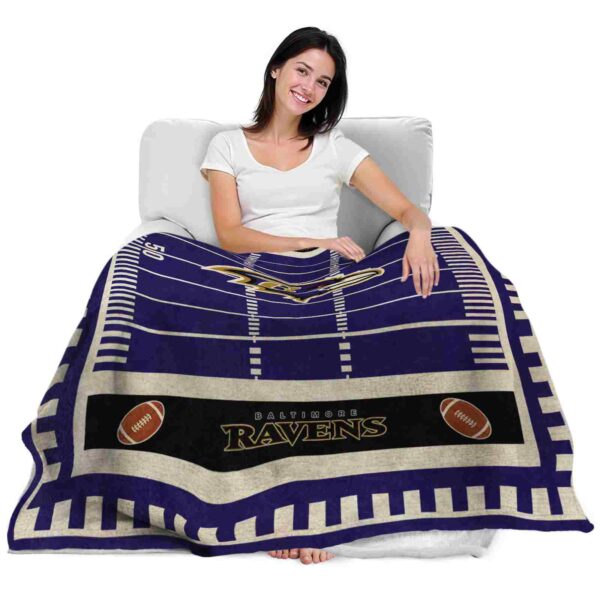 baltimore ravens football field purple blanket latest model