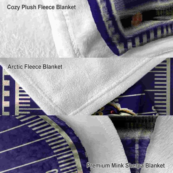 baltimore ravens football field purple blanket premium grade