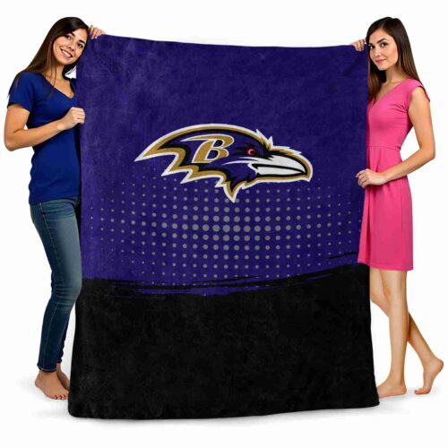 baltimore ravens gradient dots purple blanket fashion forward