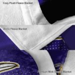 baltimore ravens gradient dots purple blanket premium grade
