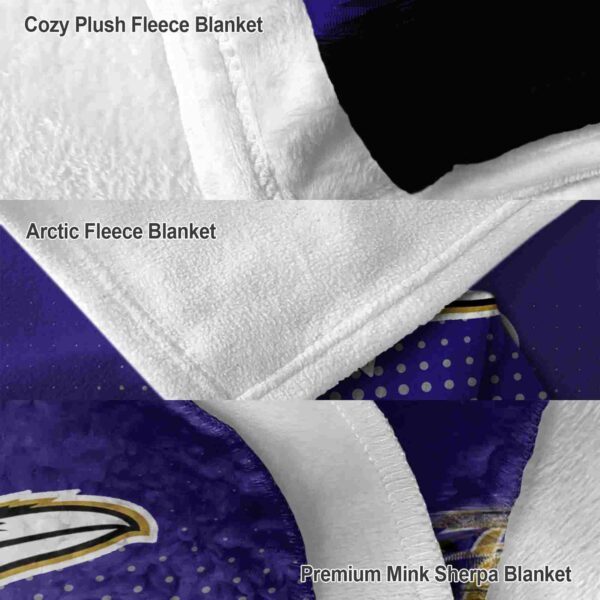 baltimore ravens gradient dots purple blanket premium grade