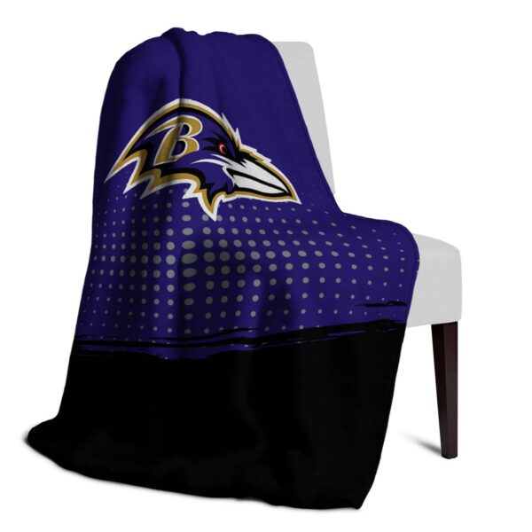baltimore ravens gradient dots purple blanket top rated