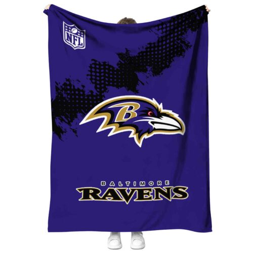 baltimore ravens grunge texture purple blanket best selling