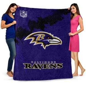 baltimore ravens grunge texture purple blanket fashion forward