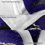 baltimore ravens grunge texture purple blanket best selling