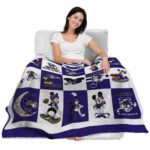 baltimore ravens mickey minnie purple white blanket latest model